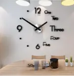 Creative 3D DIY Wall Clock tag1