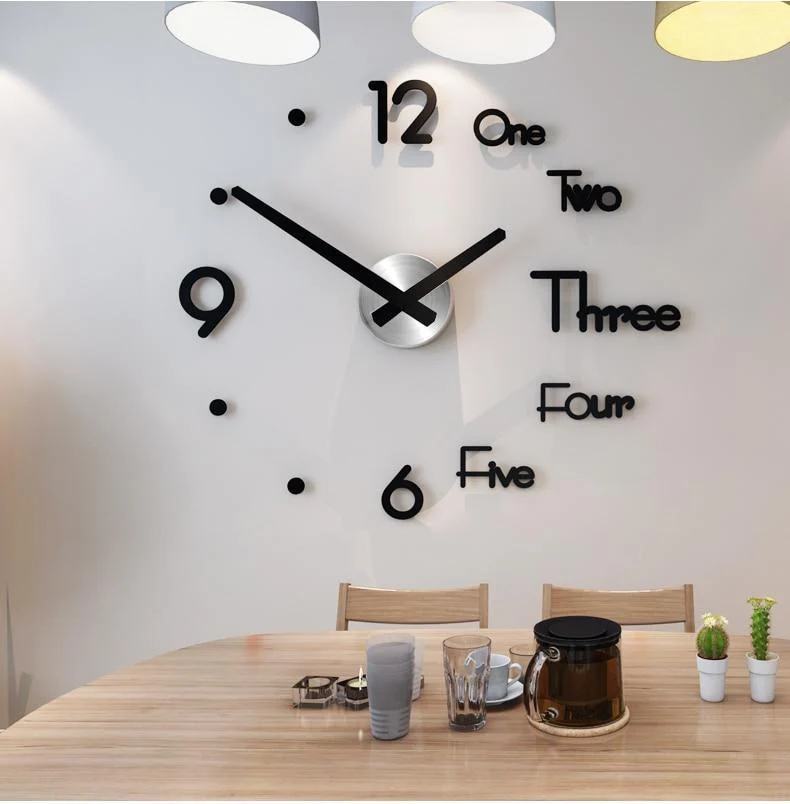 Creative 3D DIY Wall Clock -  - #tag1#