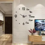 Creative 3D DIY Wall Clock tag1