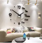 Creative 3D DIY Wall Clock tag1
