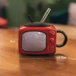 Creative 3D TV Shape Ceramic Coffee Mug With Lid tag1