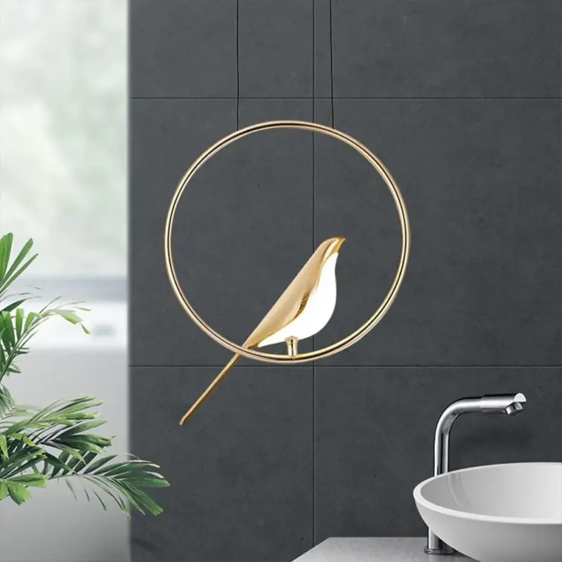 Creative Birds LED Circle String Hanging Lamp tag1