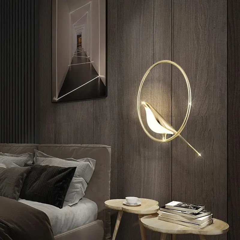 Creative Birds LED Circle String Hanging Lamp tag1