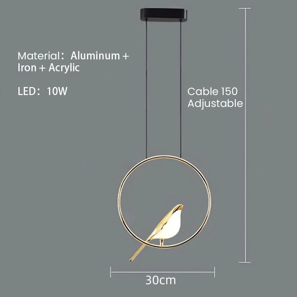 Creative Birds LED Circle String Hanging Lamp -  - #tag1#