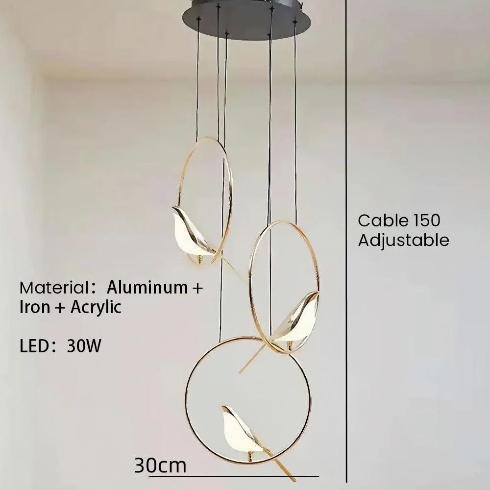 Creative Birds LED Circle String Hanging Lamp -  - #tag1#