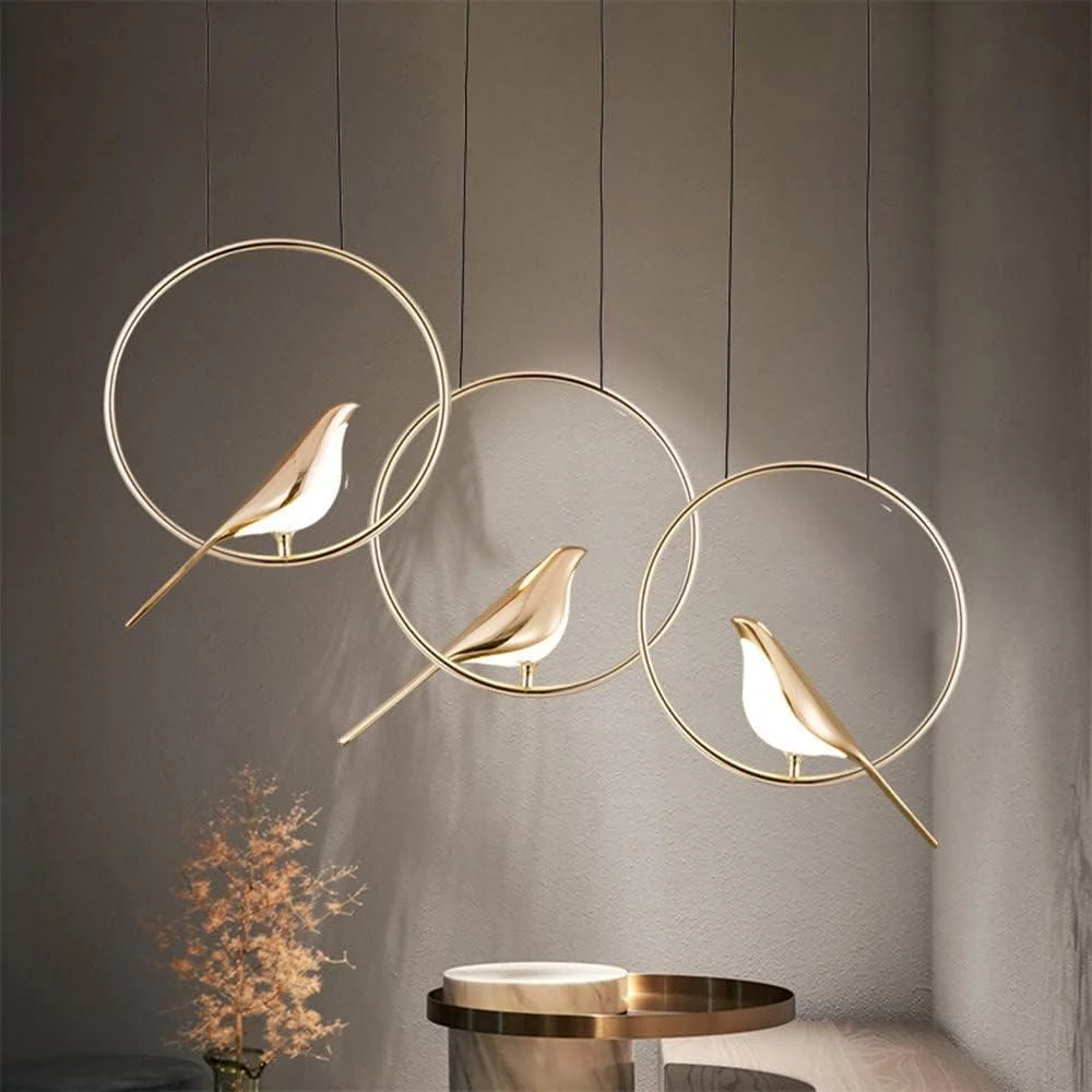 Creative Birds LED Circle String Hanging Lamp -  - #tag1#