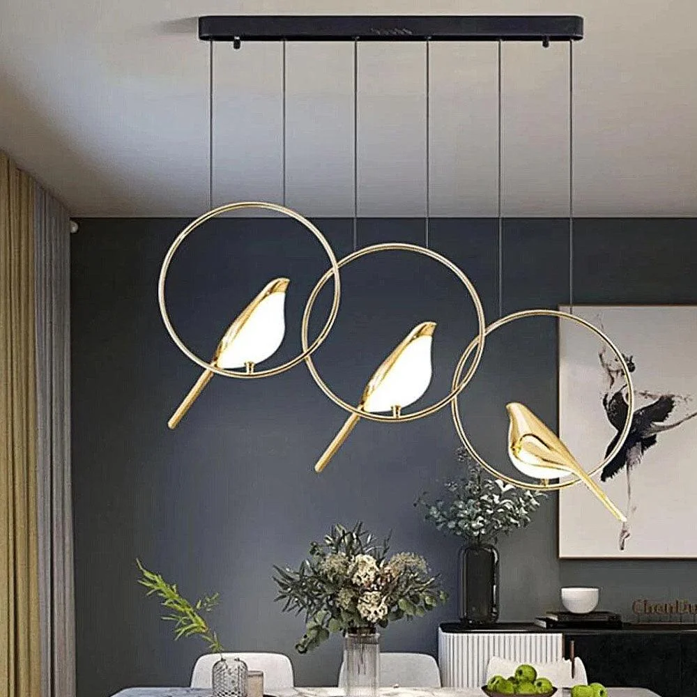 Creative Birds LED Circle String Hanging Lamp -  - #tag1#