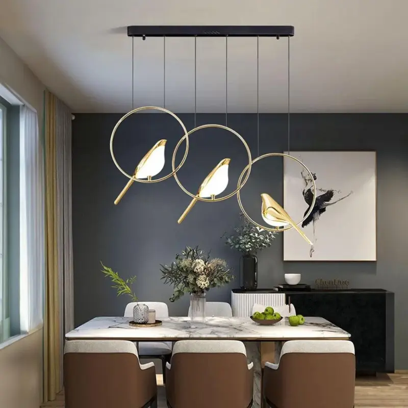Creative Birds LED Circle String Hanging Lamp tag1