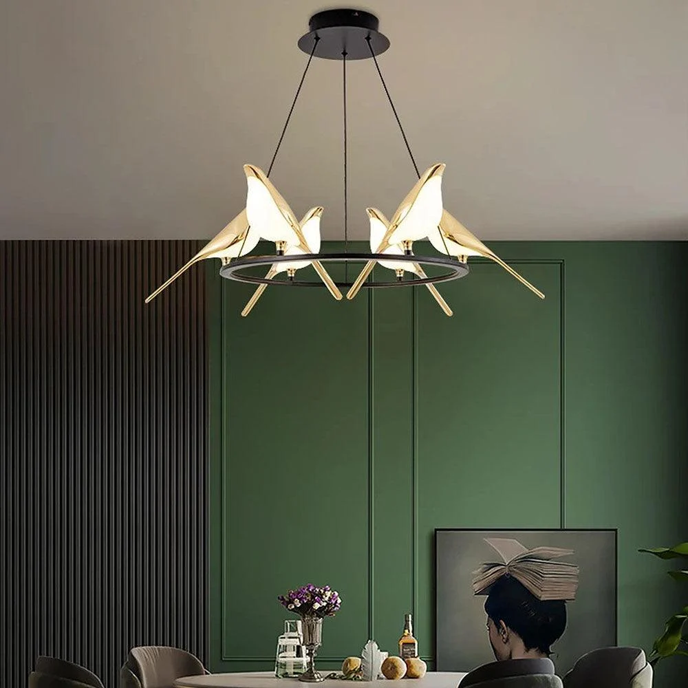 Creative Birds LED Circle String Hanging Lamp -  - #tag1#