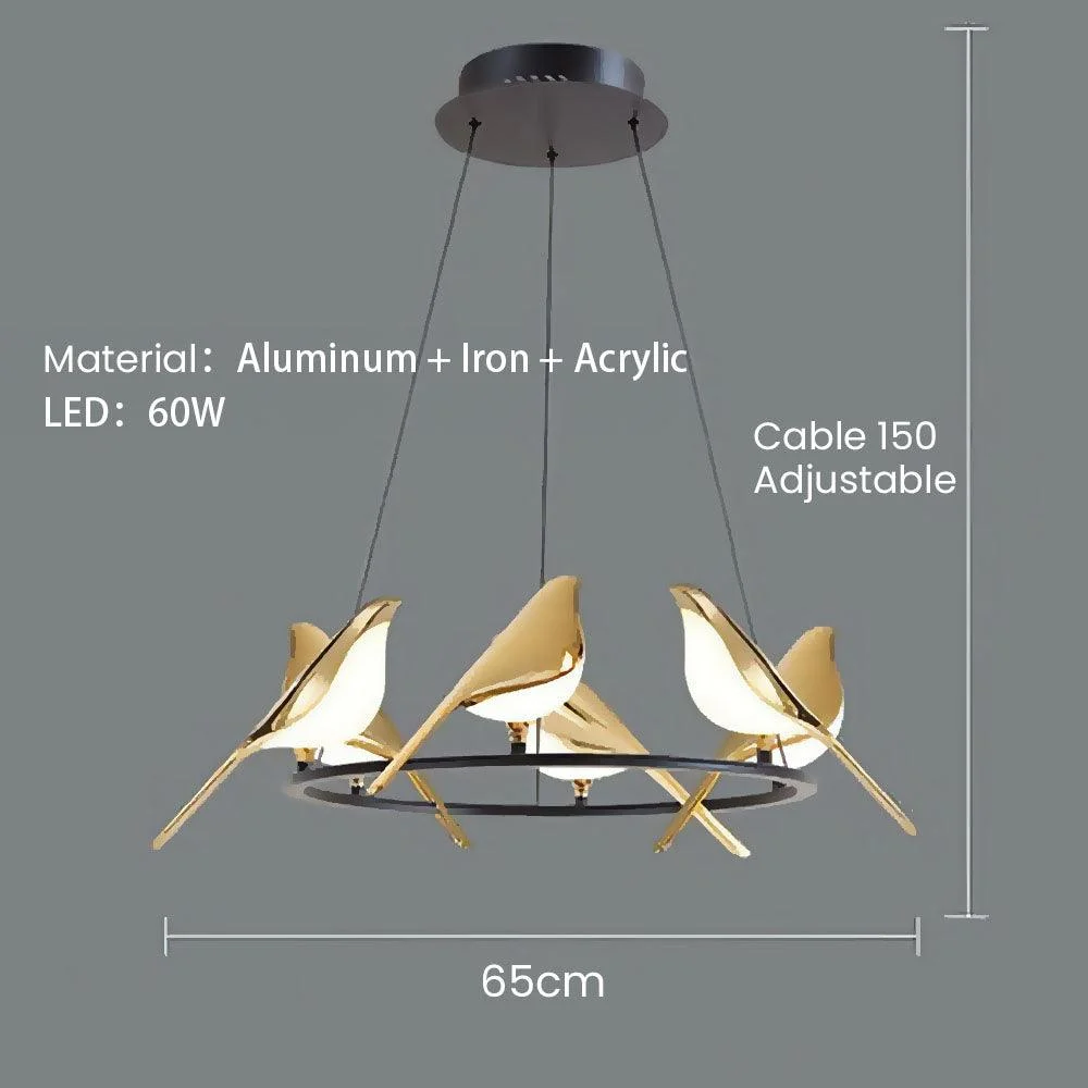 Creative Birds LED Circle String Hanging Lamp -  - #tag1#