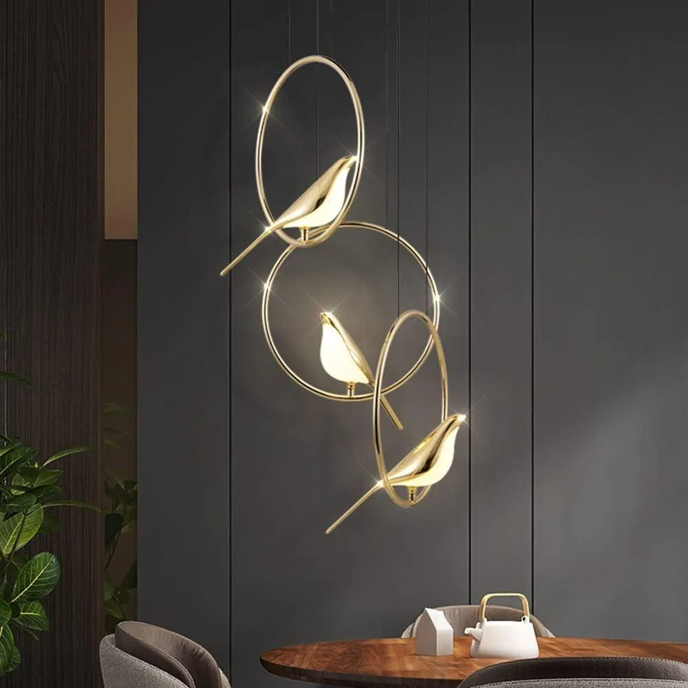 Creative Birds LED Circle String Hanging Lamp -  - #tag1#