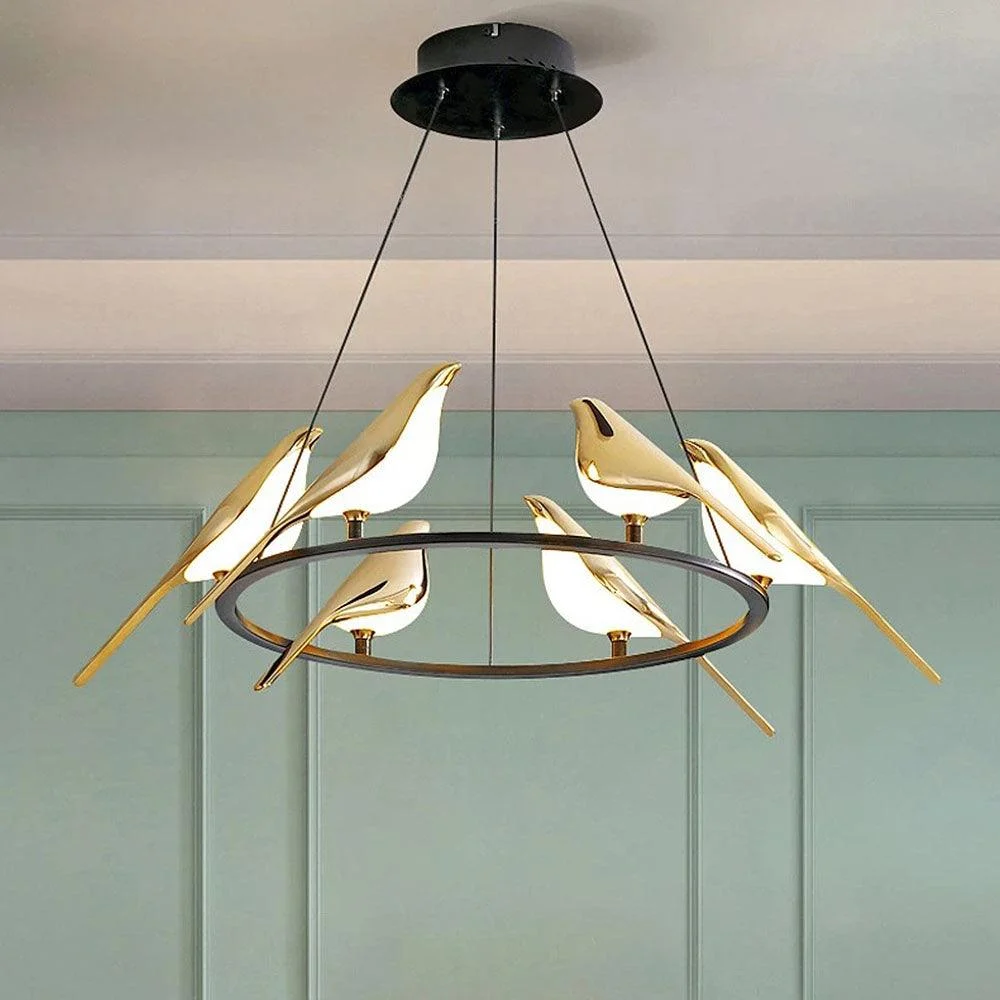 Creative Birds LED Circle String Hanging Lamp -  - #tag1#