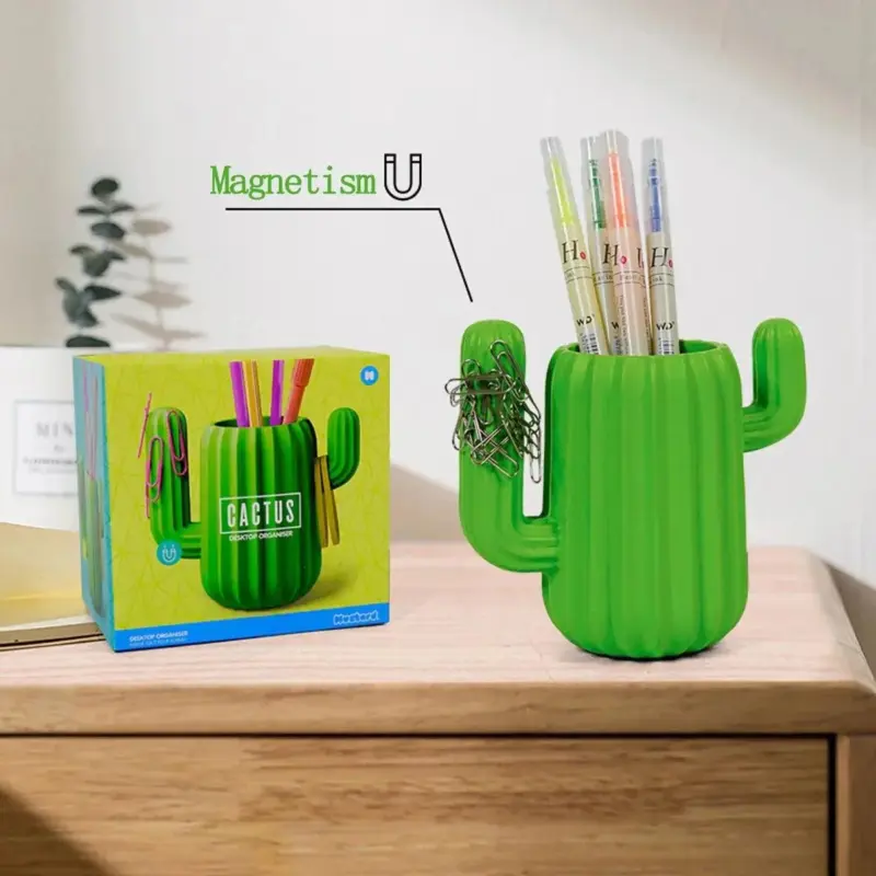 Creative Cactus Shape Desktop Organiser tag1
