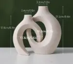 Creative Ceramic Circular Hollow Vase Set