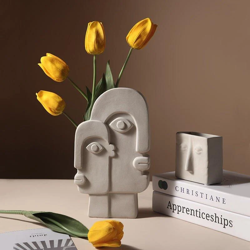 Creative Ceramic Face Vase -