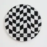 Creative Checkerboard Pattern Coaster tag1