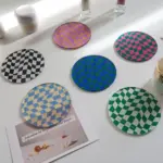 Creative Checkerboard Pattern Coaster tag1