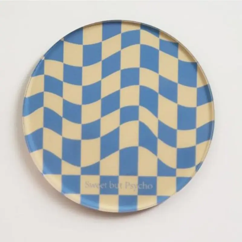 Creative Checkerboard Pattern Coaster tag1