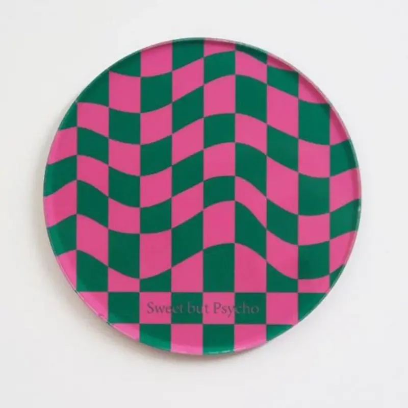 Creative Checkerboard Pattern Coaster tag1