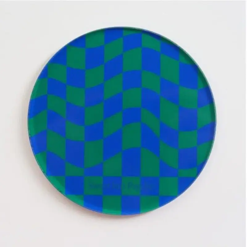 Creative Checkerboard Pattern Coaster tag1