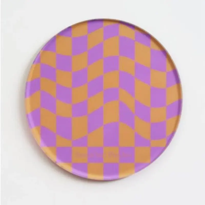 Creative Checkerboard Pattern Coaster tag1
