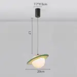 Creative Colorful Planet Glass Pendant Lamp tag1