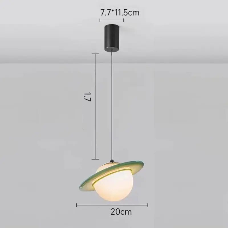 Creative Colorful Planet Glass Pendant Lamp tag1