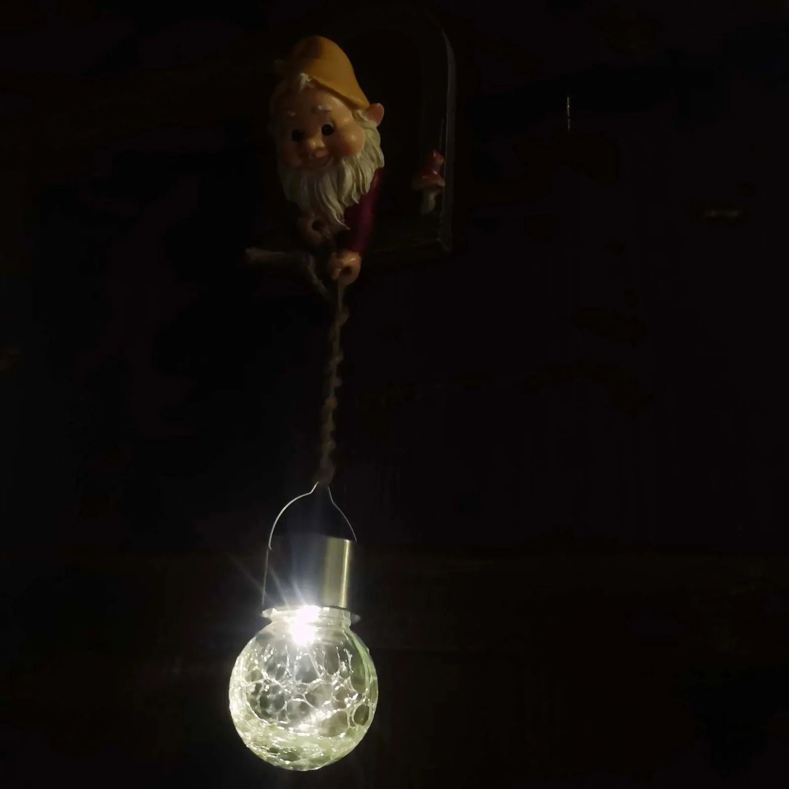 Creative Dwarf Solar Night Light: Charming Outdoor Garden Ornament -