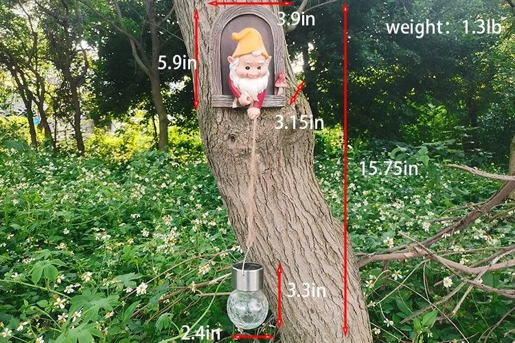 Creative Dwarf Solar Night Light: Charming Outdoor Garden Ornament -