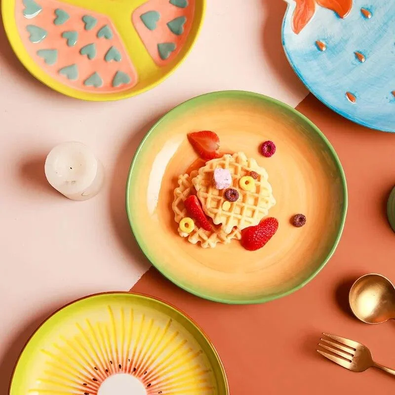 Creative Fruit Shaped Ceramic Dessert Plates -