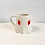 Creative Ghost Ceramic Mug Halloween decoration tag1