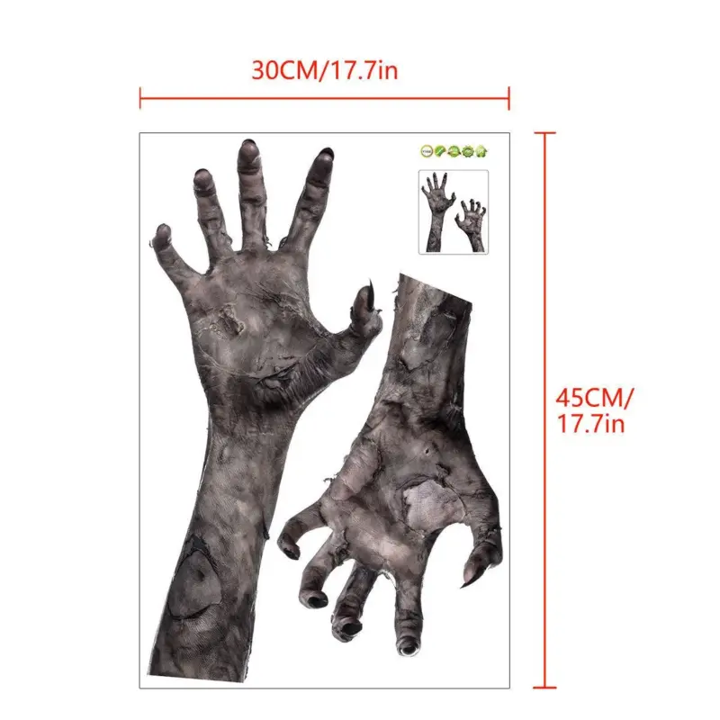 Creative Ghost Hand Halloween Decoration Wall Sticker tag1