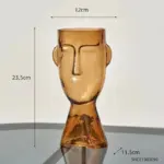 Creative Glass Head Shape Decorative Vase tag1