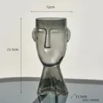 Creative Glass Head Shape Decorative Vase tag1
