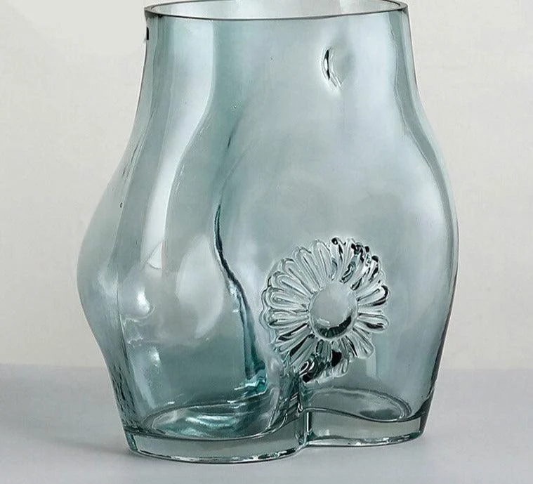 Creative Glass Naked Body Vase For Flowers -