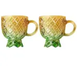 Creative Glass Pineapple Cup Set 4