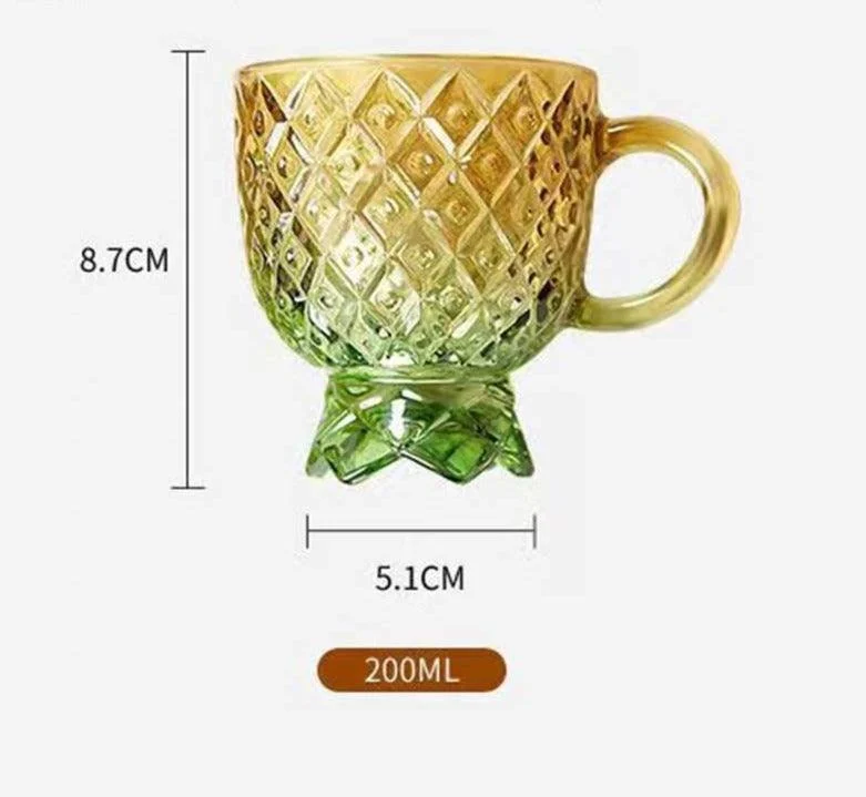 Creative Glass Pineapple Cup Set 4 -