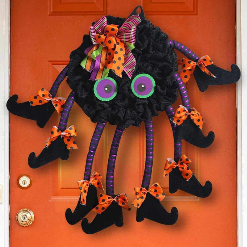 Creative Halloween Multi-legged Spider Door Hanging Wreath Party Decorations -  - #tag1#