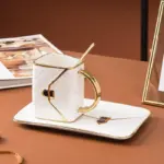 Creative Handbag Shaped Mug with Saucer and Spoon tag1