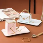 Creative Handbag Shaped Mug with Saucer and Spoon tag1