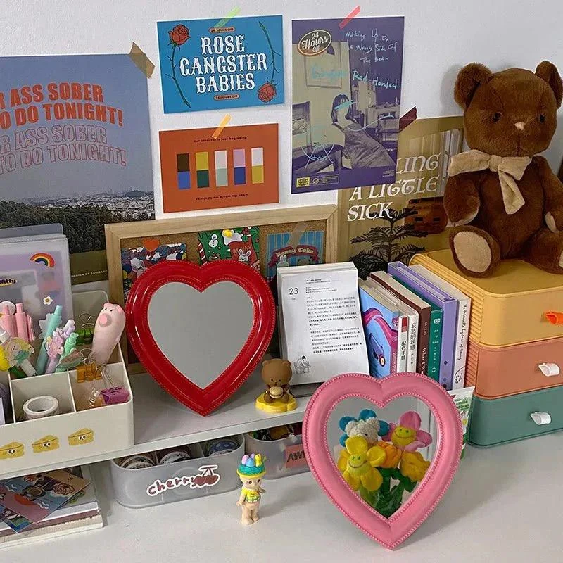 Creative Heart Shape Vanity Mirror -  - #tag1#