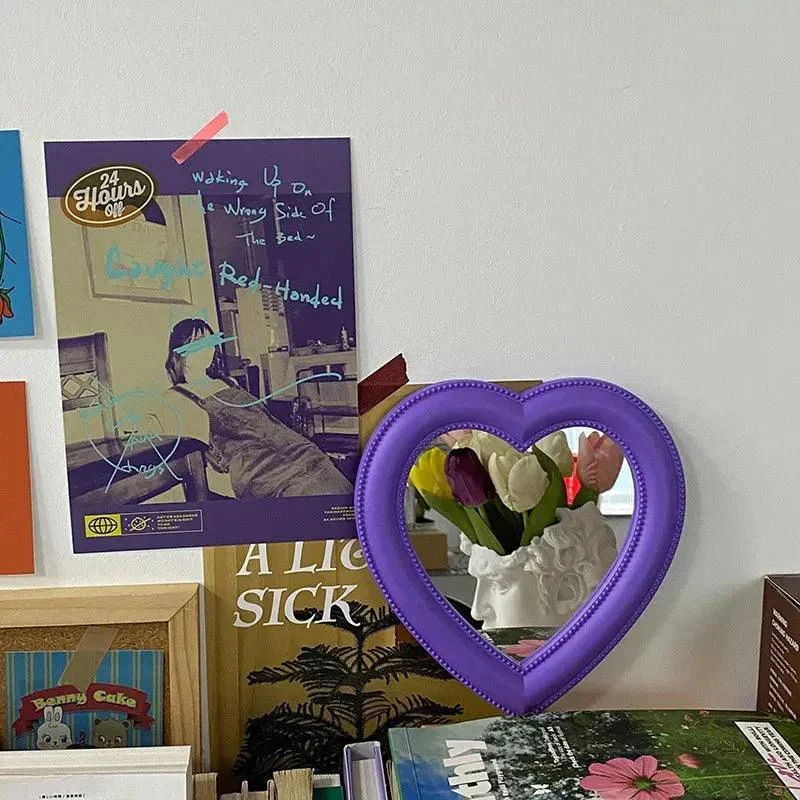 Creative Heart Shape Vanity Mirror -  - #tag1#