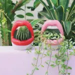 Creative Lips Flower Pot tag1