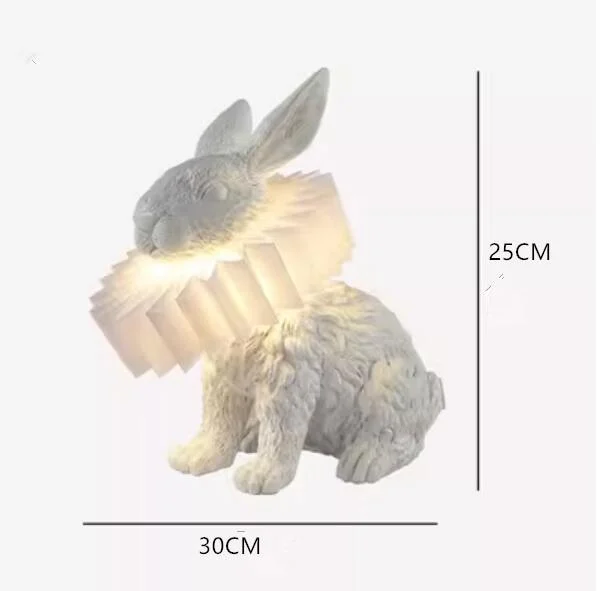 Creative Resin Rabbit Table Lamp -