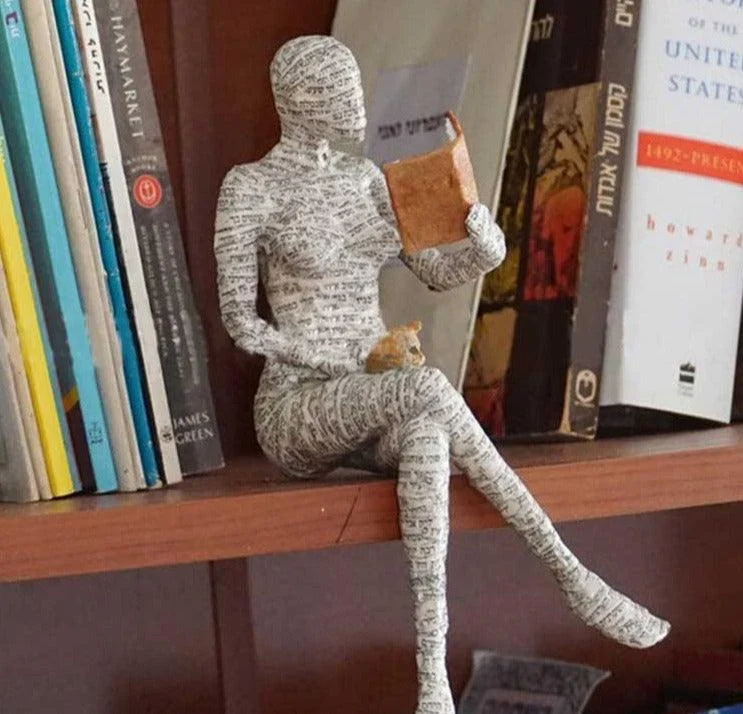 Creative Resin Reading Woman Statue -