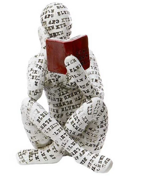 Creative Resin Reading Woman Statue -