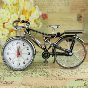 Creative Retro Bicycle Alarm Clock - Vintage Style - Plastic