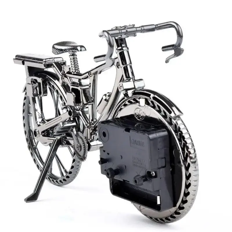 Creative Retro Bicycle Alarm Clock Vintage Style Plastic tag1