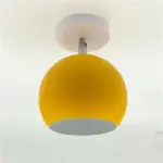 Creative Round Iron E27 Ceiling Light Nordic Modern Macaron LED Ceiling Lamp tag1