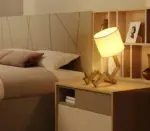 Creative Small Wooden Robot Lamp